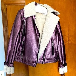 Joujou vegan leather pink jacket